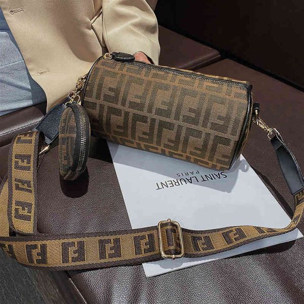 

50% off outlet online wholesale boston small fashion wide shoulder belt foreign style barrel pillow bag