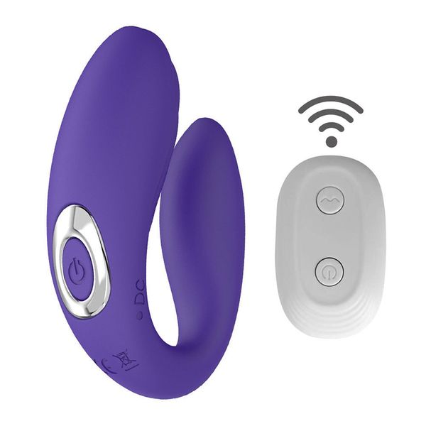 Vibratori telecomandati senza fili Stimolatore del clitoride del punto G Vibratori del dildo a doppia penetrazione Giocattoli del sesso femminile per le coppie delle donne