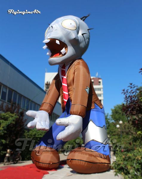 6m/8m Scary Giant Inflatable Zombie Halloween Cartoon Character Air Blow Up Plants vs. Zombies Figure For Outdoor Event