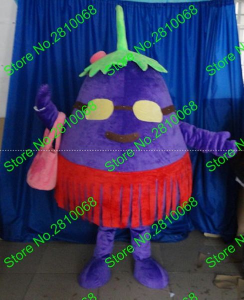 Fato de boneca mascote Faça Eva Material Berinjela Mãe Mascot Trajes Crayon Vestuário De Desenhos Animados Da Festa De Aniversário Masquerade 933