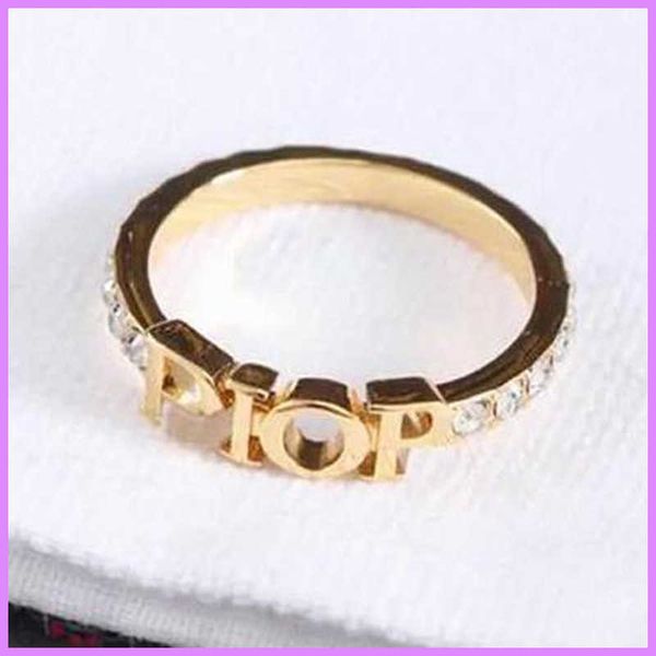 

street fashion designer gold rings bague for lady new women letter band ring party wedding lovers gift engagement jewelry diamonds d224298f, Silver