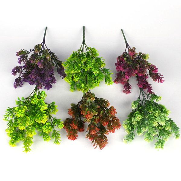 Dekoratif Çiçek Çelenkleri Yapay Açık Dekorasyon Anti-ultraviyole solmayan Milan Çim Plastik Bitkiler Bahçe Sundurma Pencereleri Kitde