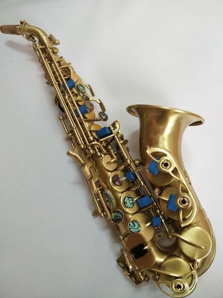 Sopransaxophon Bronze Saxophon Bb Musikinstrument Saxophon gebogen Gratis Geschenk