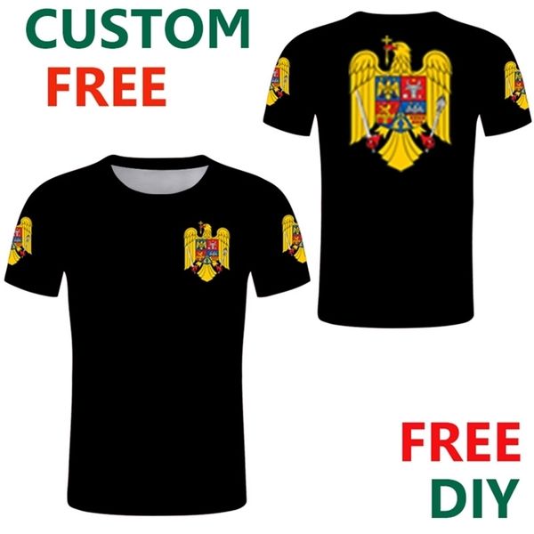 Румыния летние пользовательские мужчины Sport Tshirts 3D Print Diy Tee Romanian Emblem Рубашки rom number number personalize футболка 220615