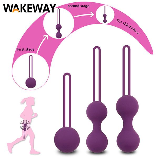 Wakeway Safe Silicone Smart Ball Vibrator s Vagina aperte a máquina de exercícios, brinquedos sexy para mulheres geisha vaginal
