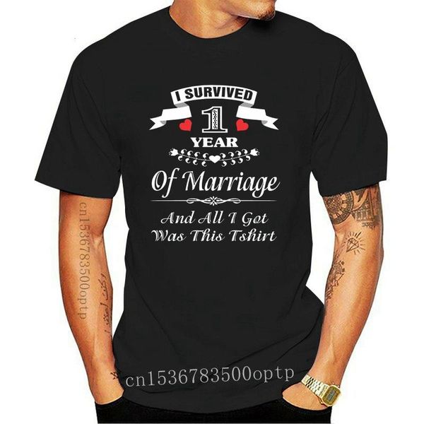 Männer T-Shirts 1. Jahrestag T-Shirt 1 Jahr Hochzeit Ehe Geschenk Frauen Marke Top Harajuku T-shirt Sexy Femme Interessant