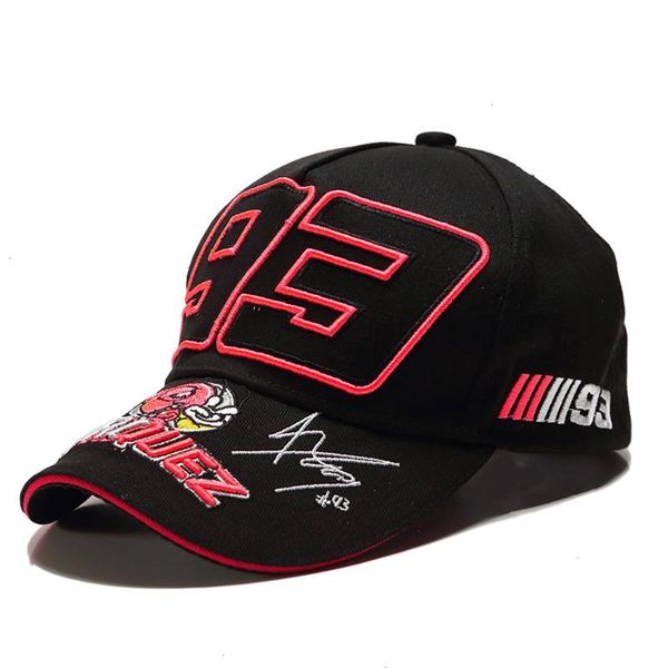 Varış Erkek Kadın Beyzbol Kapağı Moto GP Araba Yarışı Snapback Nakış Hip Hop Gündelik Siyah Kırmızı Trucker Dad Hat Gorras