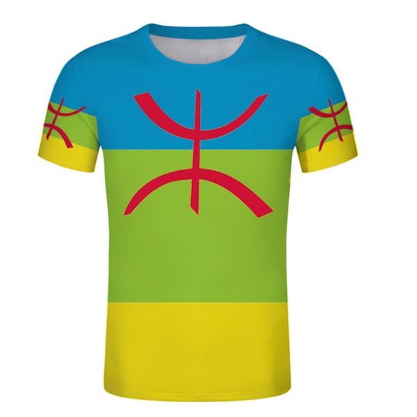 

kabyle t shirt custom algeria t-shirt algerie country berbers ethnic clothes print sports tshirt 220607, Black