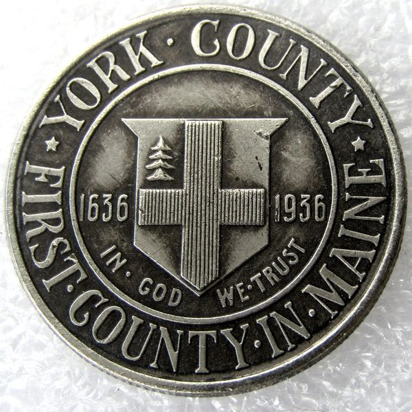 USA 1936 Mint York County Maine Commemorative Half Dollar Craft COPY Münze Metallstempel Herstellungsfabrik Preis