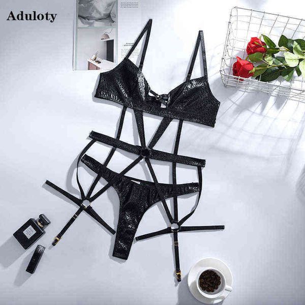 

nxy set new women teddy bodysiut temptation pu leather hollow perspective body shaping jumpsuit erotic lingerie 0216, Red;black
