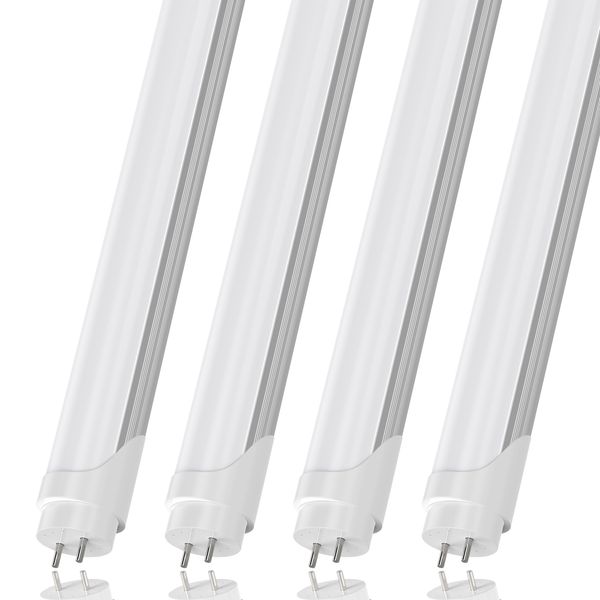 JESLEDT8 G13 LED-Lampen, 4 Fuß, 22 W, 5000 K, kaltweiß, Röhrenlichter, 4 Fuß, mattierte Abdeckung, Leuchtstofflampe, Vorschaltgerät, Bypass, doppelseitige Stromversorgung