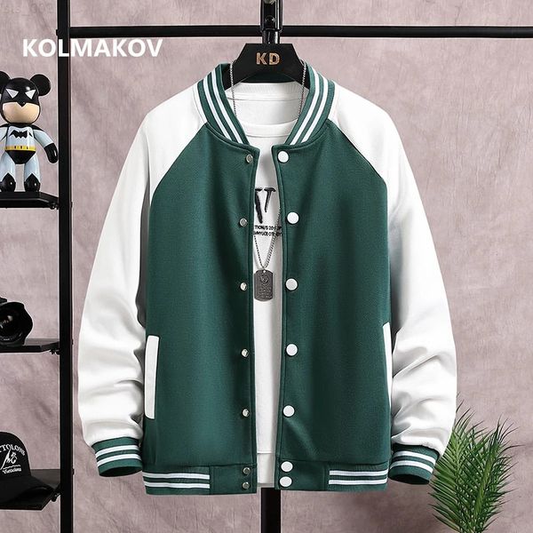 

2022 new arrival coat spring autumn boy baseball jacket men's fashion comfortable patchwork streetwear jackets men size m-5xl t220716, Black;brown