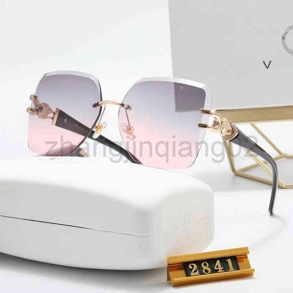 

designer versage sunglasses cycle luxurious fashion woman mens new style frameless personality square glare anti ultraviolet casual summer s, White;black