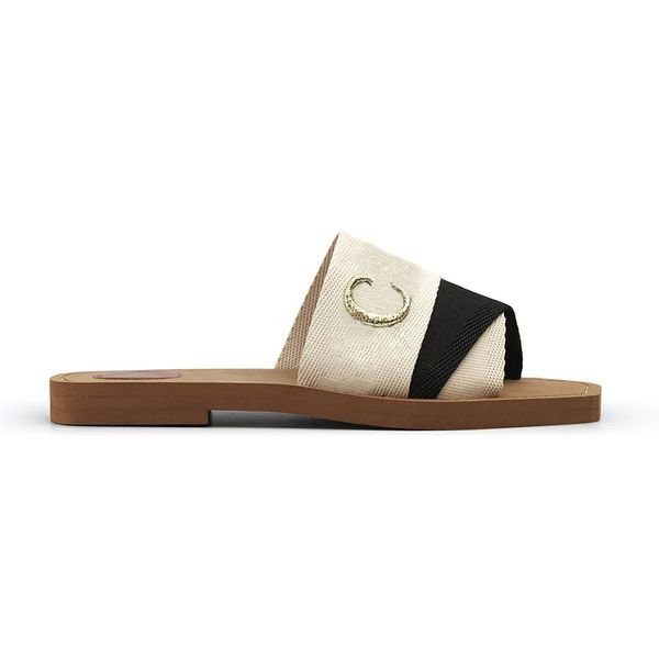 

pantoufle women woody slides designer canvas slippers white black soft pink sail womens mules flat sandals fashion outdoor beach shoes