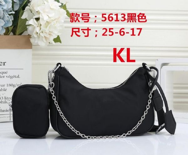

luxury designer handbag nylon messenger bag classic three-piece suit ladies underarm shoulder wallet fashion retro star