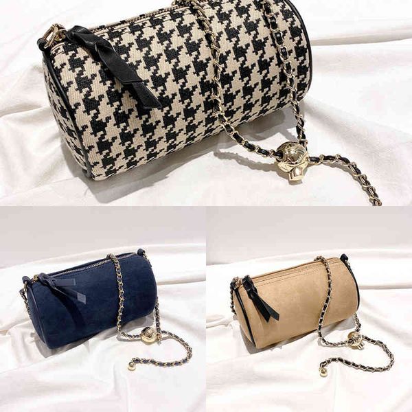 

small round new high-grade lattice chain single shoulder luxury designer leather handbag