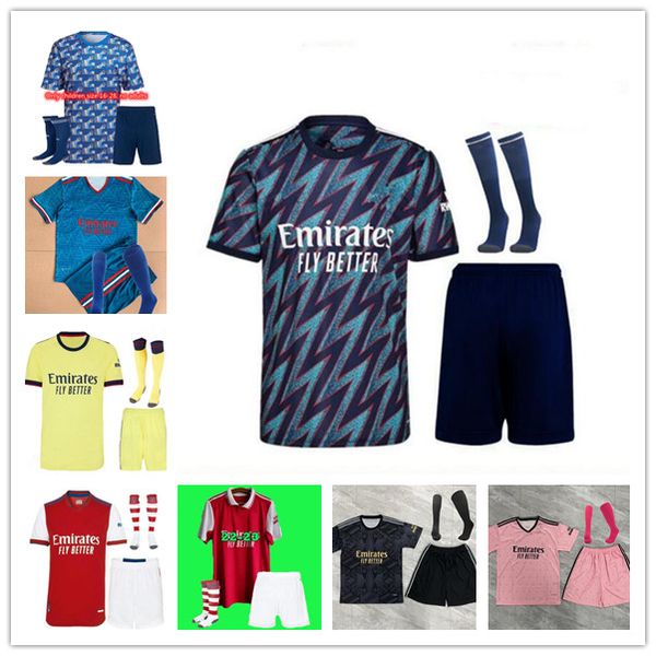 

fans version soccer jersey 21 22 23 thomas pepe saka tierney smith rowe 2021 2022 2023 football shirt kids kit uniform home sambi odegaard w, Black;yellow