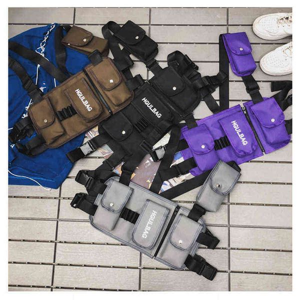 

fashion chest rig for men waist bag ins streetwear functional tactical hip hopshoulder bag crossbody bags men canvas bags b42 220505