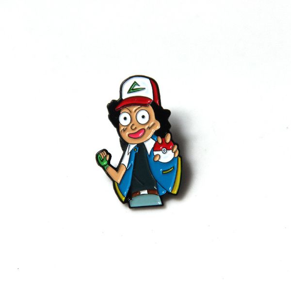 

cute anime movies games hard enamel pins collect metal cartoon brooch backpack hat bag collar lapel badges women fashion jewelry s111, Blue