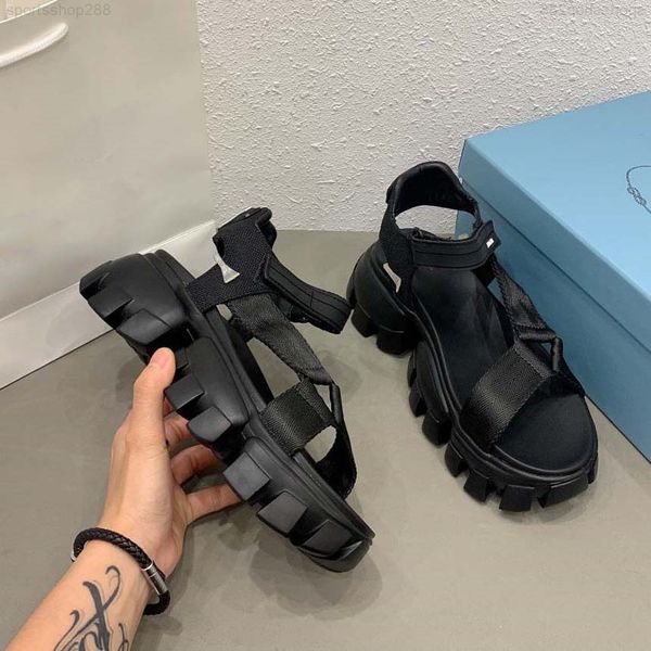 

sandal 2021 platform summer fashion beach ladies slipper comfortable rhinestone wedges women shoes footwear gladiator wedge sandals with box, Black