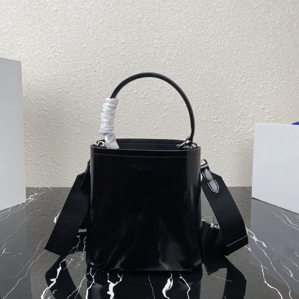

women new style bag genuine leather bucket bag with small wallet