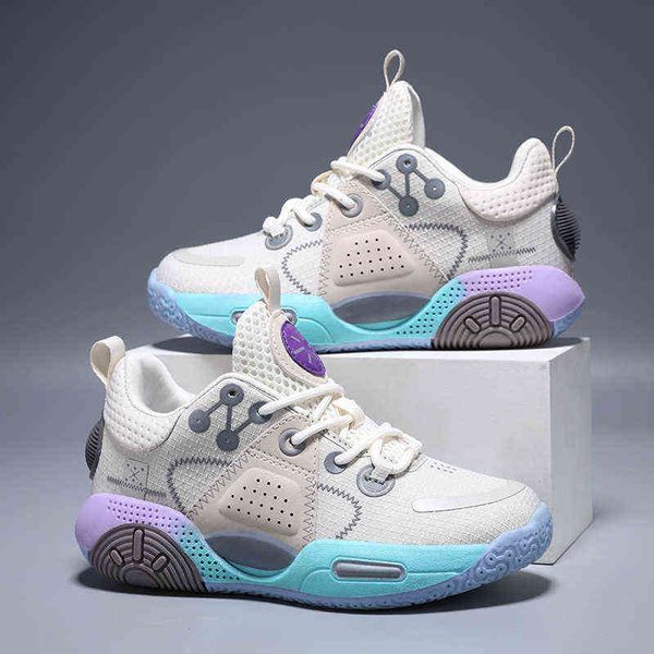 

new children's sports shock-absorbing running basketball shoes summer boys' shoes students' middle and old children's ca, Black