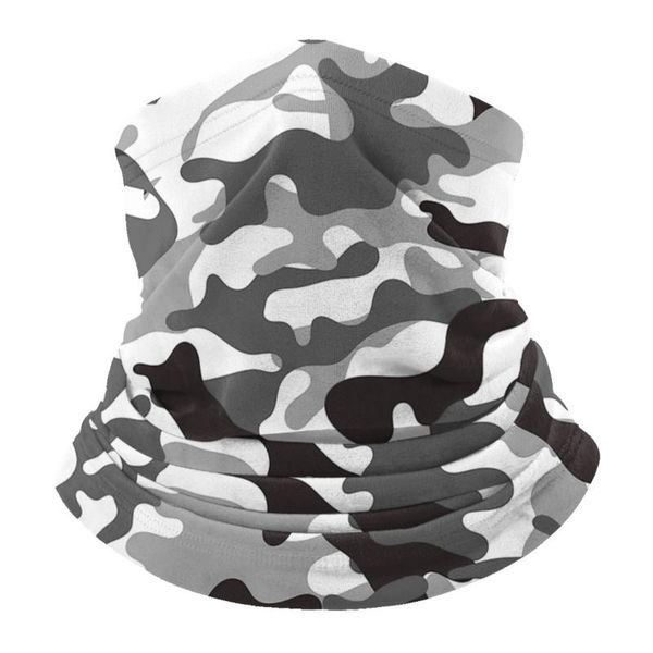 Berretti Stampa Po in bianco e nero Sciarpe multifunzionali Sciarpa Camouflage Army Color Protezione UV Scaldacollo Bandana Sport all'aria aperta Berretti
