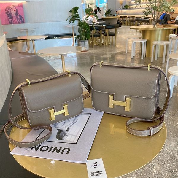

bags bag female 2022 new bag women's texture stewardess buckle sling one shoulder messenger small square purse