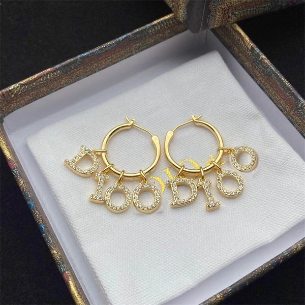 

65% off jewelry store coupon new diamond inlaid letter small circle earrings female advanced sense high version earrings, Golden