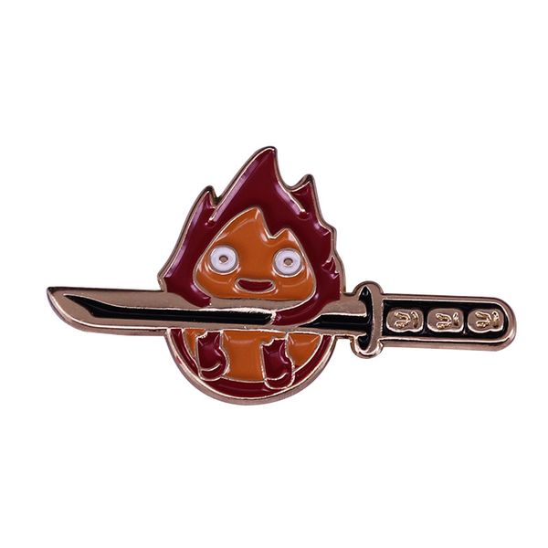 

howls moving castle pin anime brooch pins badge accessory cartoon movie brooch, Blue