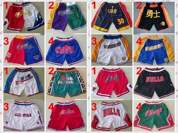 

2021 low-priced men team basketball shorts just don short sport wear pant with pocket zipper sweatpants hip pop blue white stitched good, Black