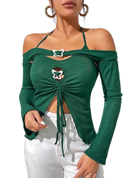 

drawstring front cut out c21u#, White