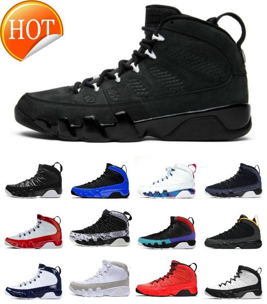 

jumpman 9 racer blue men basketball shoes dark charcoal university gold change the world 9s gym red barons unc space jam sports sneakers n, Black