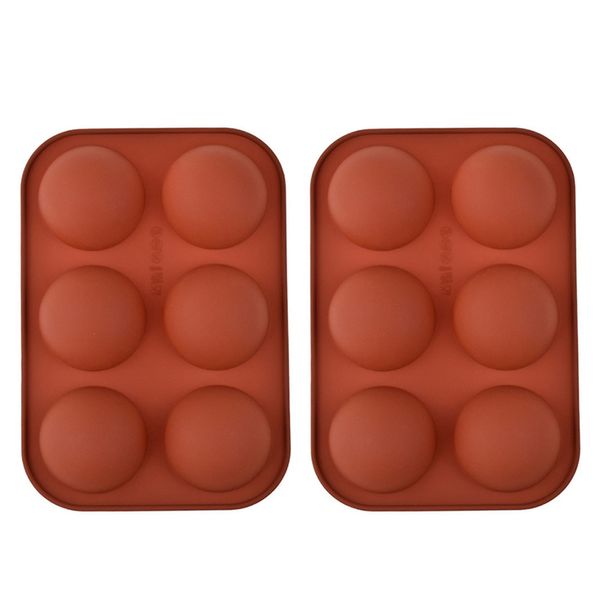 Consegna rapida Stampi in silicone a mezza sfera per bombe al cioccolato Pasticceria Stampo per torta a 6 fori per la cottura Utensili per pasticceria da cucina EE