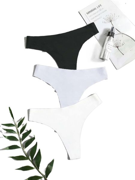 

3pcs breathable quick-drying sports brief w7f4#, Black;white