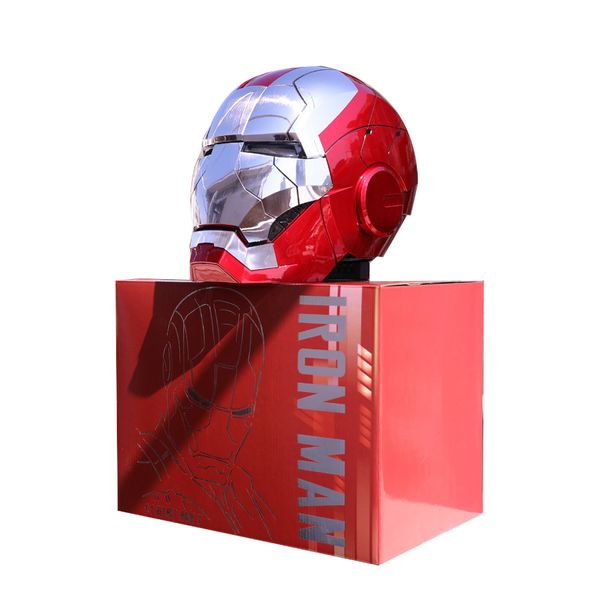 

cosplay electronics robot helmet action marvel iron man mk5 helmet electric multi piece opening closing english bilingual voice remote contr