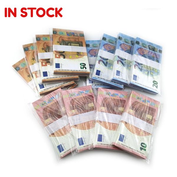

2022 new fake money banknote 5 20 50 100 200 us dollar euros realistic toy bar props copy currency movie money faux-billets