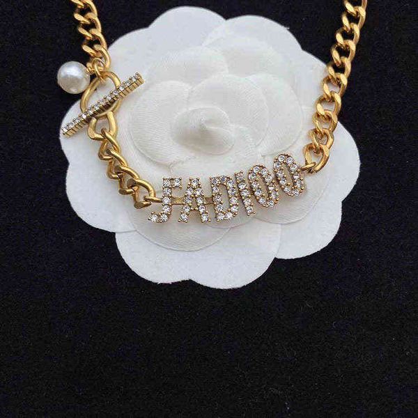 

jewel diamond inlaid pearl necklace old fashion trend personalized feminine necklace, Black