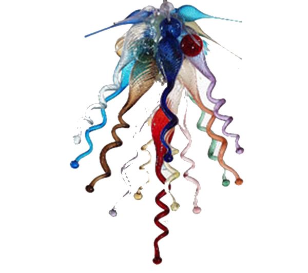 

diy led chandelier blown glass lighting multicolor lamp art modern design
