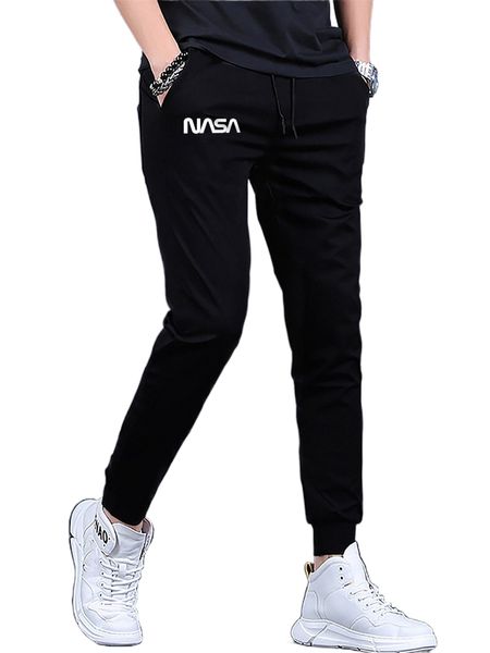 

men letter graphic slant pocket pants d3jh#, Black