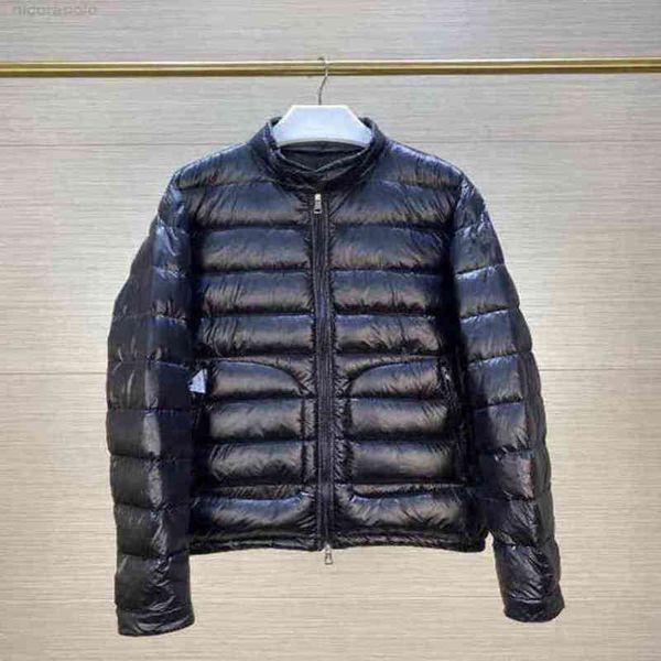 

designer jacket puffer luxury warm mkle mk meng men stand collar down coat double zipper dign et thin slim parkas black color size 12345