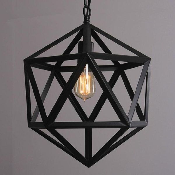 Kolye lambalar Loft Rh Endüstriyel Depo Işıkları Amerikan Ülke Vintage Aydınlatma Ev Dekorasyonu Blackpendant