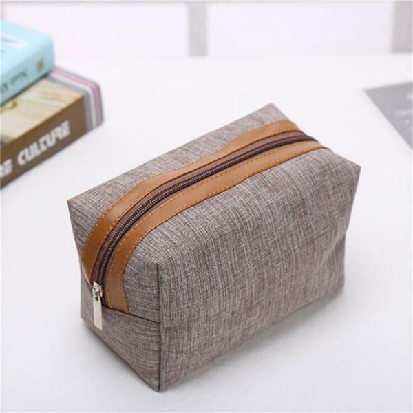 

myyshop portable cosmetic bag simple square bags commute storage black 1183