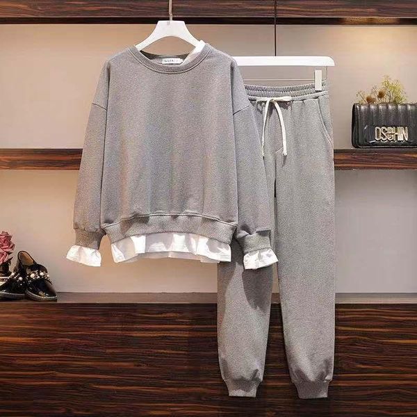

running sets large size women 's 2 pcs warm velvet sweatshirt sports pants fitness suit yoga workout exercise suits tracksuitsrunning, Black;blue
