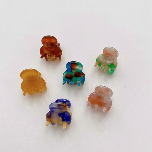 

length 1.5 cm mini size crab claw side hair clamp women floral pattern color hair clips for female scrunchies headdress hairpins wholesale a, Slivery;golden