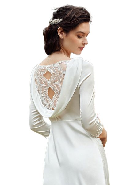 

embroidery mesh panel draped back dress u9md#, Black;gray