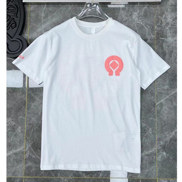 

luxury classic men's t shirts brand ch man t-shirt summer women cross sanskrit tees letter designer tshirts boy loose round neck shirt, White;black