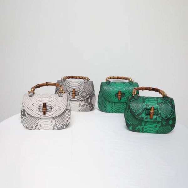 

luxury handbags bamboo mini handle bags diana snake lizard crocodile skin customied products custom your own ideas