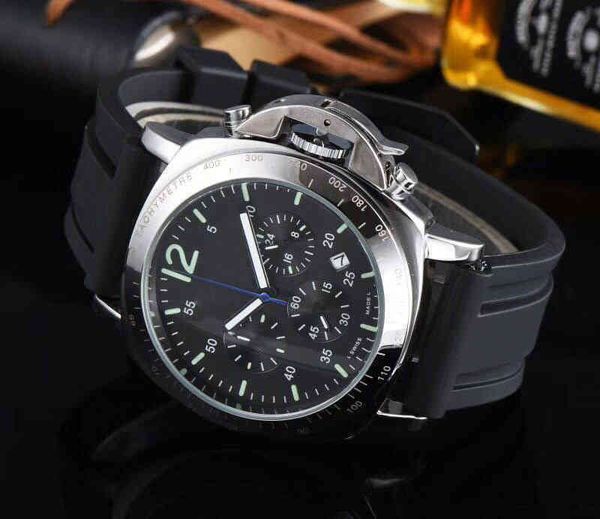 

multiple selling men time brand sports zone watches chronograph silver bezel silicone strap mens military watch montre hommepej7, Slivery;brown