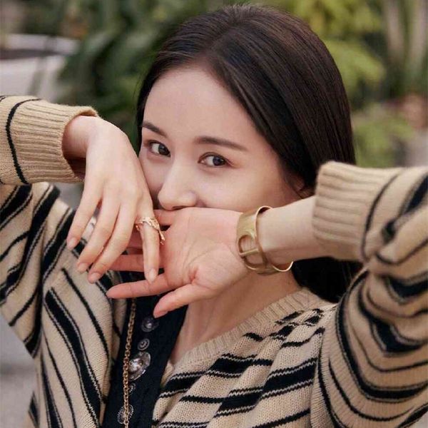 

bracelet feminine versatile exaggerated opening adjustable bracelet red, Black